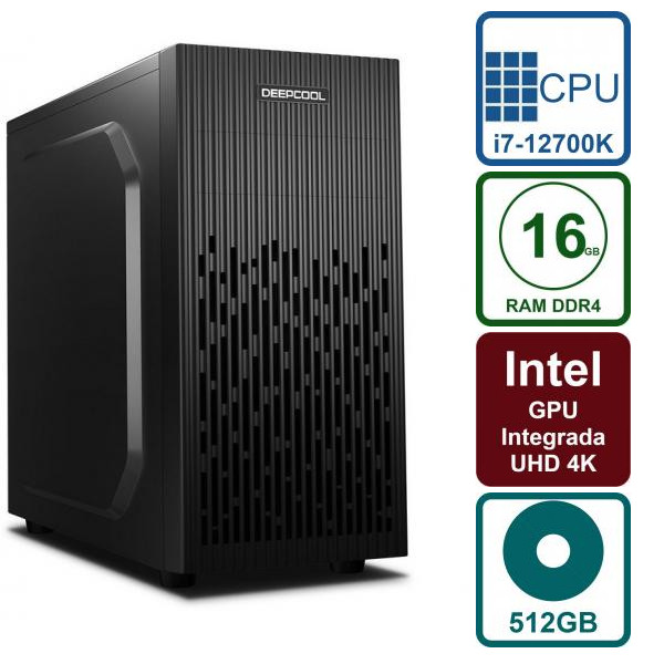 Pc Trabajo 10 Núcleos Intel  i7-12700K / 16GB RAM